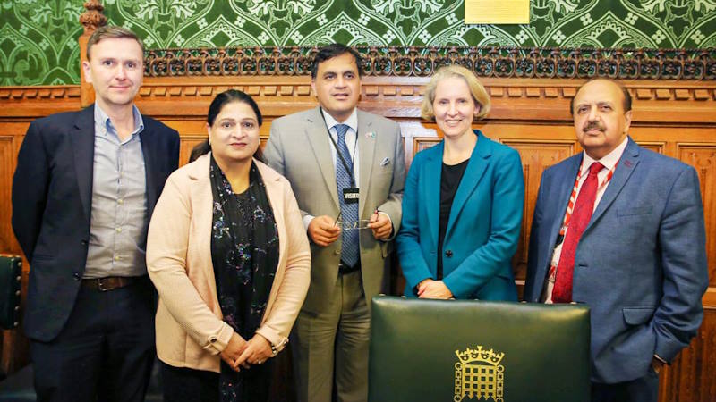 Emma Reynolds and members of the Kashmir All Party Parliamentary Group