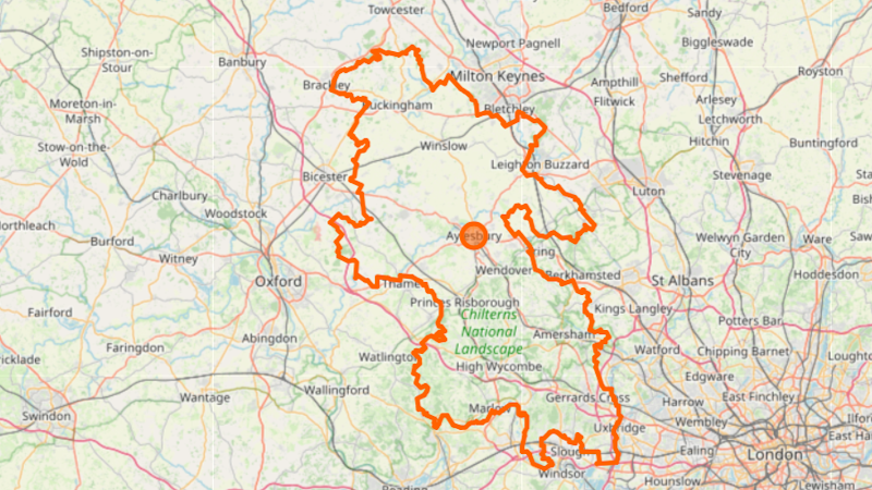 Map of Buckinghamshire
