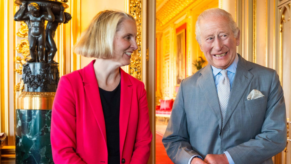 Emma Reynolds Mp with HM the King.
