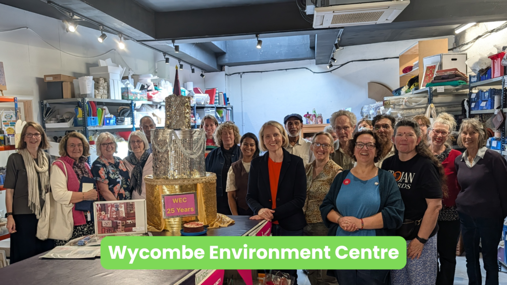 Emma Reynolds with volunteers at the Refresh Cafe.